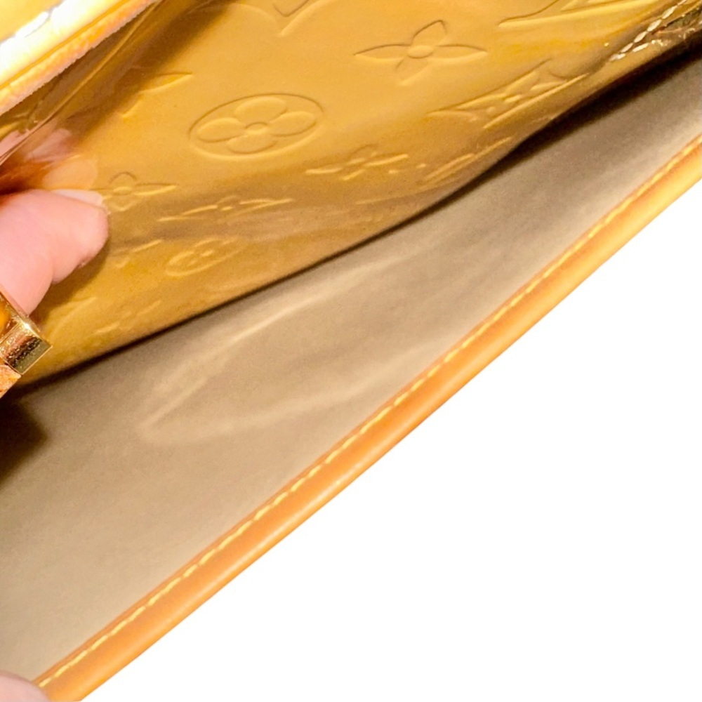 Louis Vuitton Beige Yellow Vernis & Vachetta Leather Sutton Briefcase Tote - Picture 8 of 14
